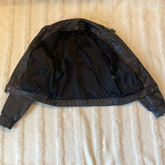 Vintage aviator leather jacket bomber motorcycle brown women’s size 36 - Picture 15 of 16